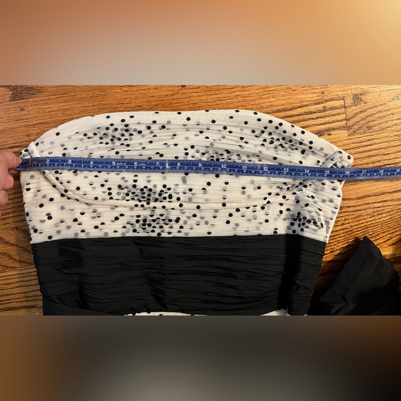 BCBG MaxAzria Black White polka dot cocktail dress - Size 10 - Picture 12 of 12